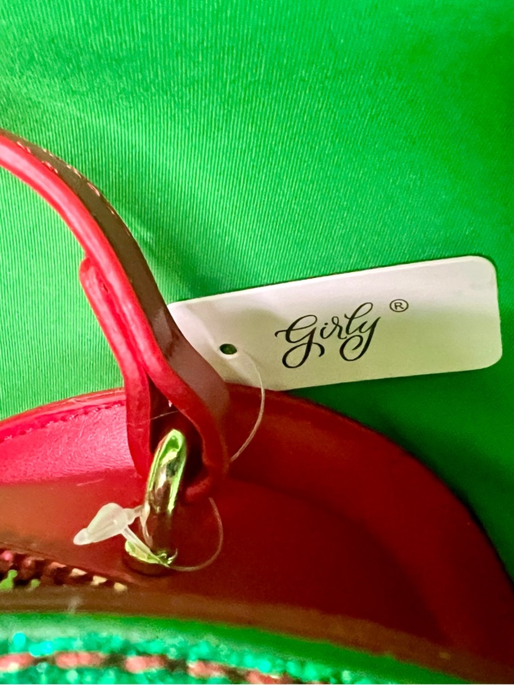 Strawberry Shaped Red & Green Handbag - Picture 2 of 6